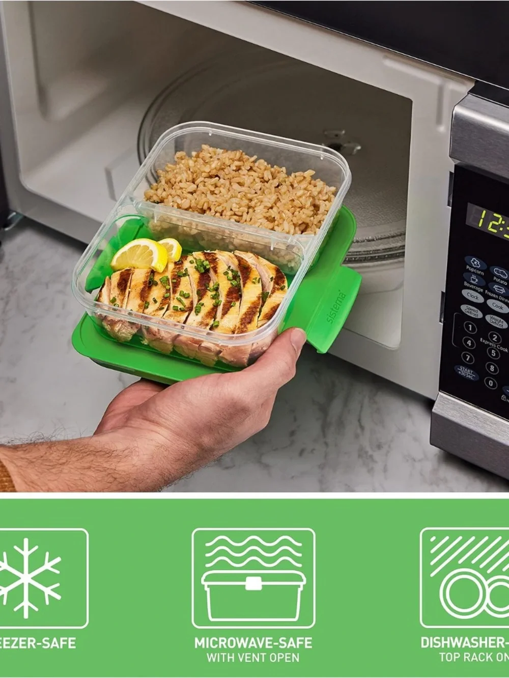 Sistema Meal Prep Food Storage- New